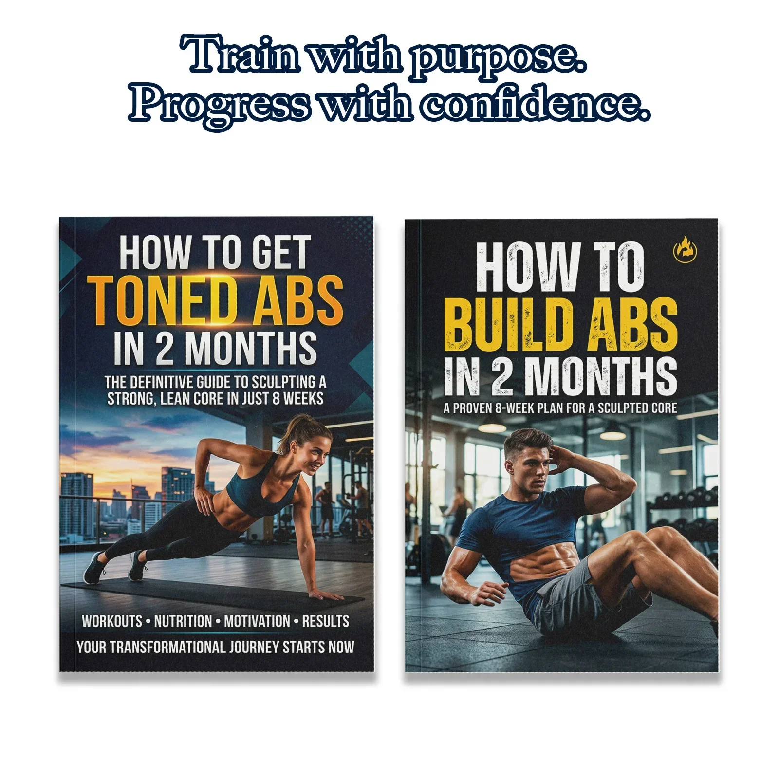 Nutrition Fitness Books - 2-Book Abs Training Guide Set for