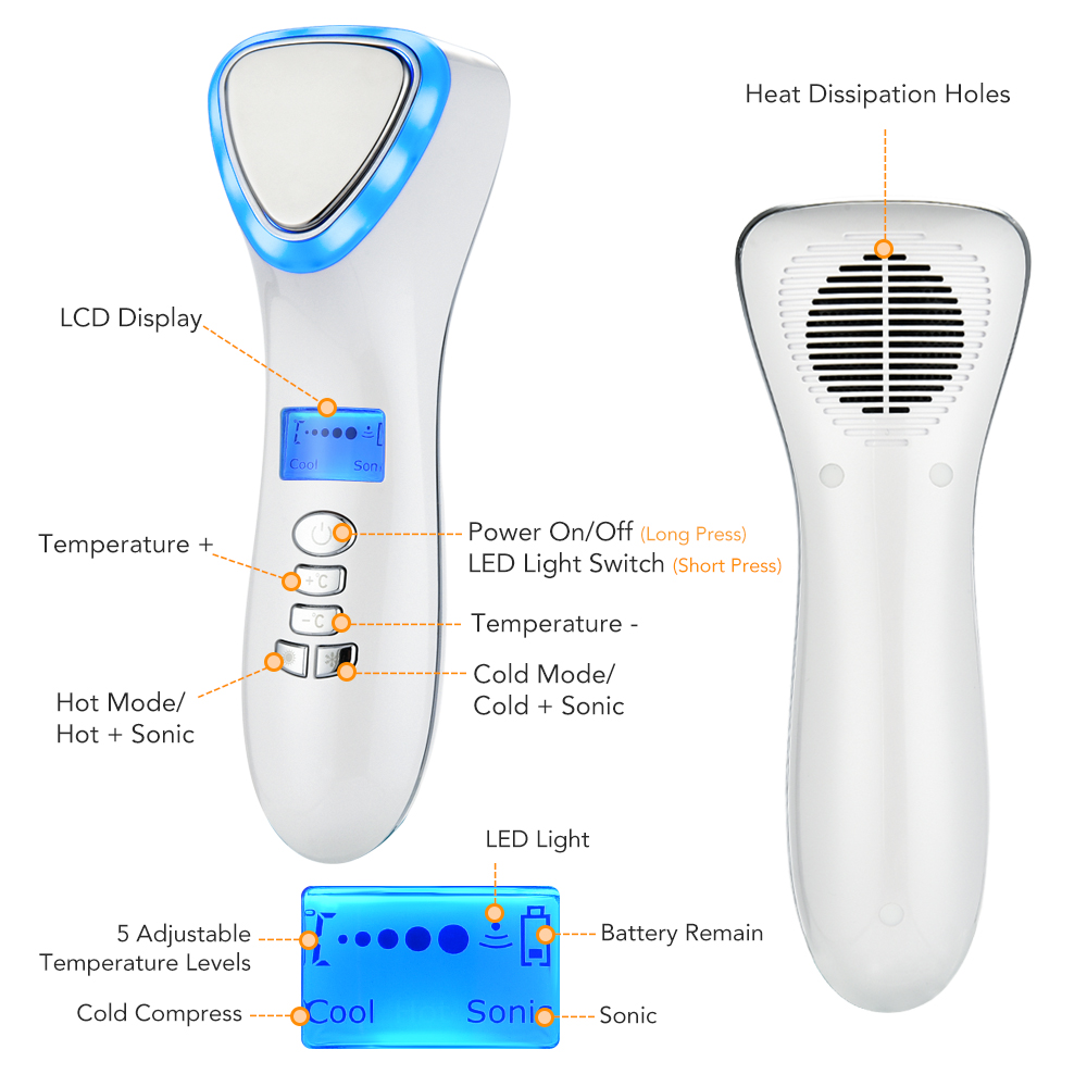 Hot and Cold Face Massager LED - Lifted Nutrition & Fitness Reviews review and price